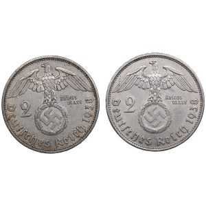 Germany, Third Reich 2 Reichsmark 1938 - Paul von Hindenburg (2)