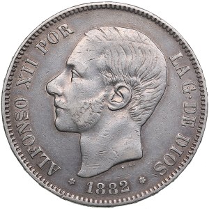 Spain 5 Pesetas 1882 - Alfonso XII (1874-1885)