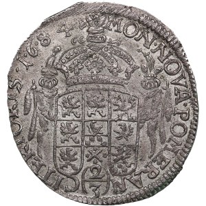 Sweden, Pomerania 2/3 Taler 1684 - Karl XI (1660-1697)