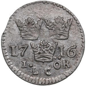 Sweden 1 Öre 1716 LC - Karl XII (1697-1718)