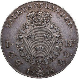 Sweden 1 Riksdaler 1776 - Gustav III (1771-1792)