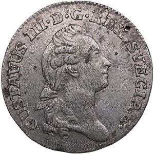 Sweden 1/6 Riksdaler 1779 - Gustav III (1771-1792)