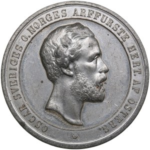 Sweden Medal Exposition of Industry in Stockholm 1866 - Oscar I