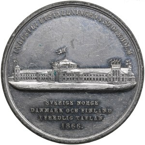 Sweden Medal Exposition of Industry in Stockholm 1866 - Oscar I