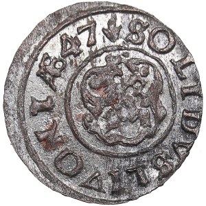 Livonia (Riga), Sweden Solidus 1647 - Kristina (1632-1654)