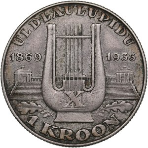 Estonia 1 Kroon 1933 Song Festival - Tall V