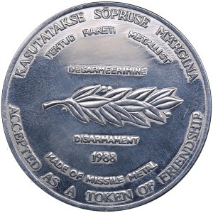 Estonia, Russia USSR Peace Committee medal 1988 - Token of Friendship