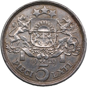 Latvia 5 Lati 1929