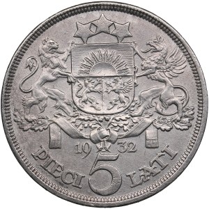 Latvia 5 Lati 1932