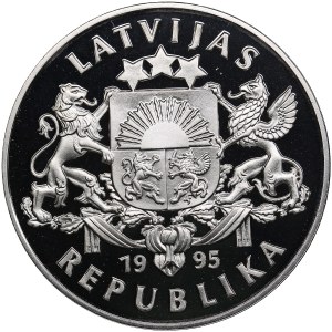 Latvia 1 Lats 1995 - For Freedom and Democracy