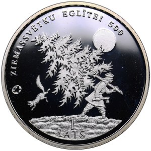 Latvia 1 Lats 2009 - Christmas tree 500