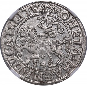 Polish-Lithuanian Commonwealth 1/2 Grosz 1548 - Sigismund II Augustus (1545-1572) - NGC MS 65