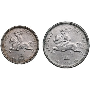 Lithuania 2 Litu & 1 Litas 1925 (2)