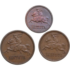 Lithuania 1 Centas & 2, 5 Centai 1936 (3)