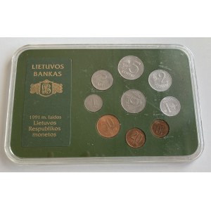 Lithuania official coins set 1991
