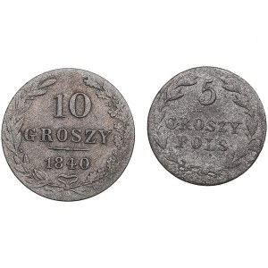 Russia, Poland 10 Groszy 1840 & 5 Grozy 1829 (2)