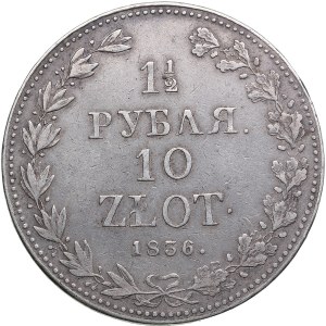 Russia, Poland 1 1/2 Rouble - 10 Zloty 1836 MW