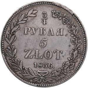 Russia, Poland 3/4 Rouble - 5 Zlotych 1836 HГ