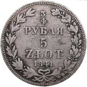 Russia, Poland 3/4 Rouble - 5 Zlotych 1841 MW