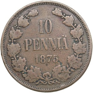 Russia, Finland 10 Pennia 1875