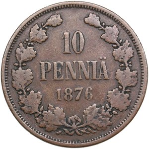 Russia, Finland 10 Pennia 1876