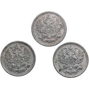 Russia 5 Kopecks 1884, 1885 & 1886 (3)