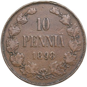 Russia, Finland 10 Pennia 1898