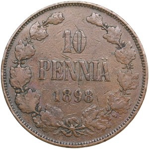 Russia, Finland 10 Pennia 1898