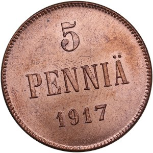 Russia, Finland 5 Pennia 1917