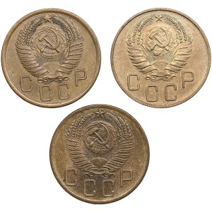 Russia, USSR 5 Kopecks 1940, 1954, 1956 (3)