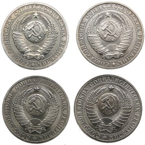 Russia, USSR 1 Rouble 1986, 1987, 1988, 1990 (4)