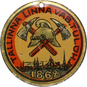 Estonia, Russia badge - Tallinn Voluntary Fire Brigade since 1862