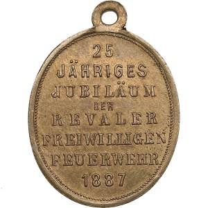 Estonia, Russia badge 1887 - 25th Anniversary of Reval (Tallinn) Voluntary Fire Brigade