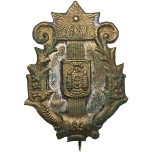 Estonia, Russia Music badge 1891 - Tartu 1881-1891