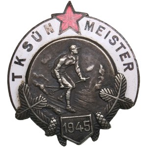 Estonia badge 1945 - TKSÜN Champion - Skiing
