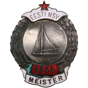 Estonia, Russia USSR badge 1949 - Estonian Champion - Sailing