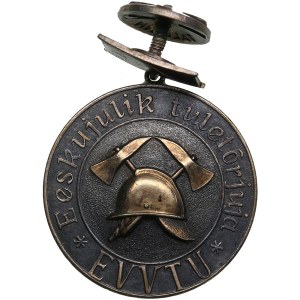 Estonia, Russia USSR badge - Exemplary firefighter
