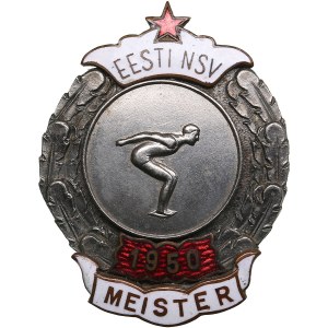 Estonia, Russia USSR badge 1950 - Estonian Champion