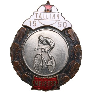Estonia, Russia USSR badge 1950 - Estonian Champion - Cycling