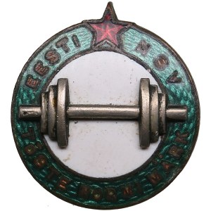 Estonia, Russia USSR badge - Weight lifting norm badge