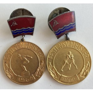 Estonia, Russia USSR badges - Estonian champion (2)
