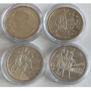 Lot of coins: Germany, Belgium, Austria 10 Euro (4)