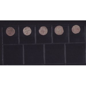 Lot of coins: Livonia (Riga), Sweden Solidus - Kristina (1632-1654) (5)