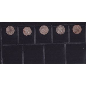 Lot of coins: Livonia (Riga), Sweden Solidus - Kristina (1632-1654) (5)