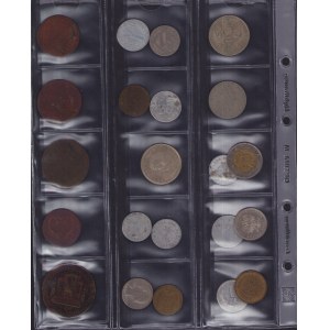 Lot of World coins: Poland, Kazakhstan, Russia, Czechoslovakia, Austria, Poland, USA, Finland, Germany, Lithuania (22)