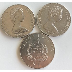 Lot of coins: Isle of Man, Samoa (3)