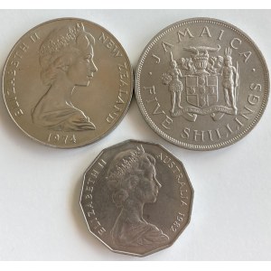 Lot of coins: New zealand, Jamaica, Australia (3)