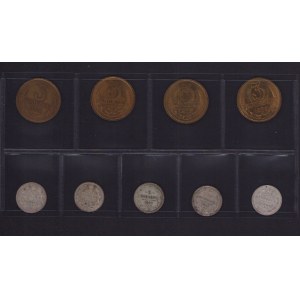 Lot of coins: Russia, USSR 5 & 3 kopecks (9)