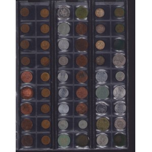 Lot of coins: Latvia, Russia USSR, Germany, Czechia, Bulgaria, Sweden, Romania, Czechoslovakia, Belgium, Austria, Nigeri