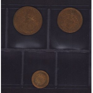 Lot of coins: Russia, USSR 5 & 3 kopecks, 1 kopeck (3)